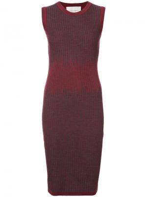 Платье без рукавов с узором Carolina Herrera. Цвет: красный