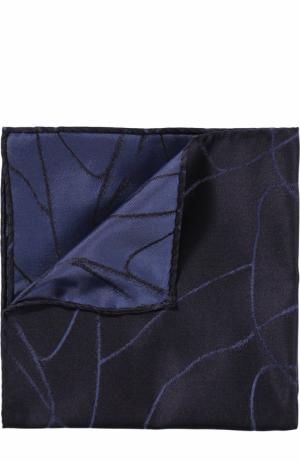 Шелковый платок Giorgio Armani. Цвет: темно-синий