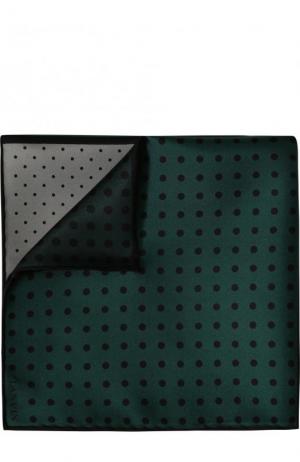 Шелковый платок с узором Lanvin. Цвет: зеленый