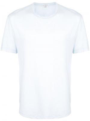 Однотонная футболка James Perse. Цвет: синий