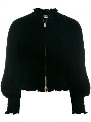 Бархатный пиджак с оборкой Stella McCartney. Цвет: чёрный
