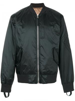 Двухсторонняя куртка на молнии Helmut Lang. Цвет: чёрный