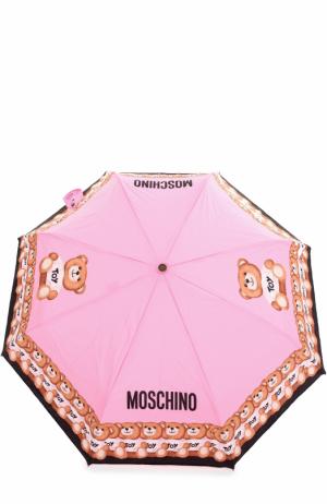Складной зонт Moschino. Цвет: розовый