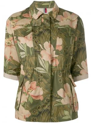 Блузка с цветочным принтом Moncler. Цвет: зелёный