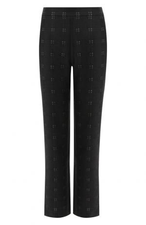 Шерстяные брюки прямого кроя Giorgio Armani. Цвет: темно-серый