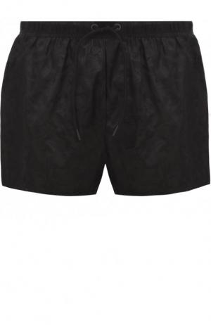 Плавки-шорты с принтом Versace. Цвет: черный
