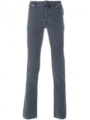Классические приталенные джинсы Jacob Cohen. Цвет: синий