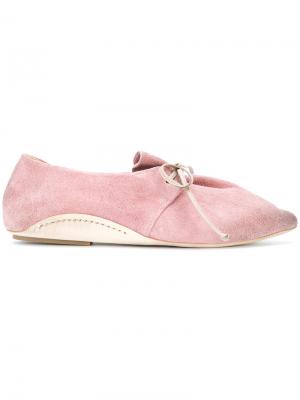 Туфли на шнуровке с заостренным носком Marsèll. Цвет: розовый и фиолетовый