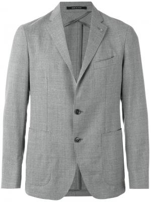 Классический пиджак Tagliatore. Цвет: серый