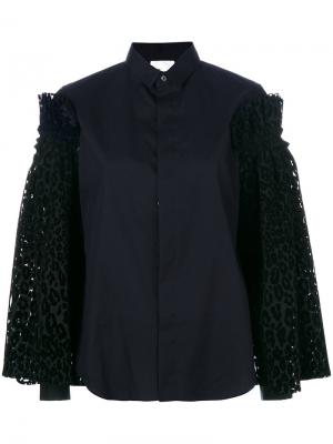 Рубашка с леопардовым принтом Comme Des Garçons Noir Kei Ninomiya. Цвет: чёрный