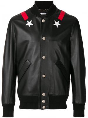 Куртка-бомбер со звездами Givenchy. Цвет: чёрный