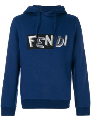 Толстовка  с логотипом Fendi. Цвет: синий