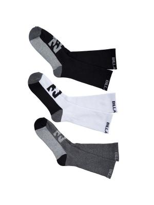 Носки SPORT SOCK 3 PACK (FW17) BILLABONG. Цвет: черный, белый, серый