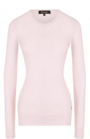 Кашемировый пуловер с круглым вырезом Loro Piana. Цвет: розовый