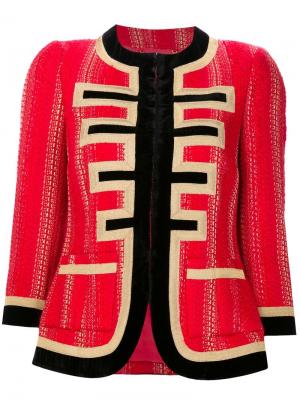Твидовый пиджак из люрекса Givenchy. Цвет: красный