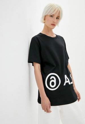 Футболка MM6 Maison Margiela. Цвет: черный