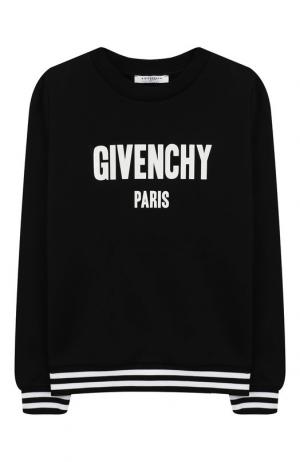Хлопковый свитшот Givenchy. Цвет: черный