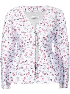 Пиджак с цветочным принтом Altuzarra. Цвет: белый