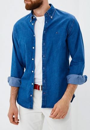 Рубашка джинсовая Tommy Hilfiger. Цвет: синий