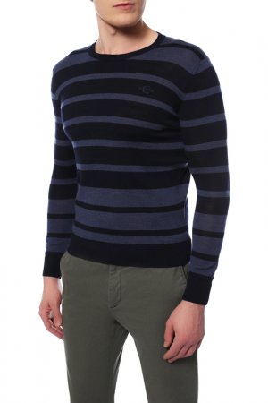 Пуловер CERRUTI. Цвет: синий в полоску