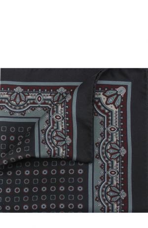 Шелковый платок с принтом Dolce & Gabbana. Цвет: темно-синий