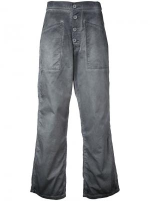 Укороченные расклешенные джинсы Rta. Цвет: серый