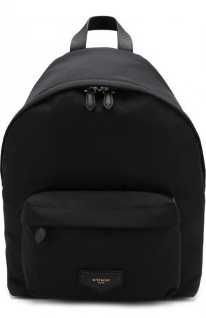 Текстильный рюкзак с внешним карманом на молнии Givenchy. Цвет: черный