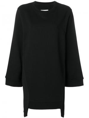 Платье оверсайз с длинными рукавами Mm6 Maison Margiela. Цвет: чёрный