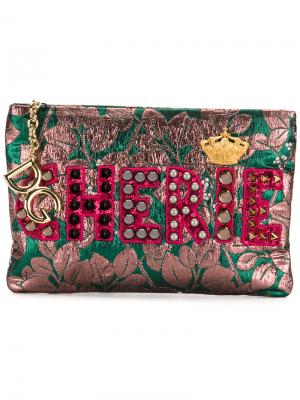 Клатч Cherie Dolce & Gabbana. Цвет: зелёный
