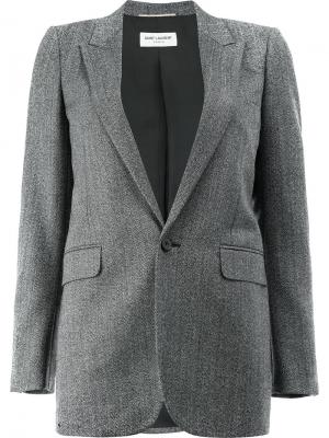 Однобортный пиджак Saint Laurent. Цвет: чёрный