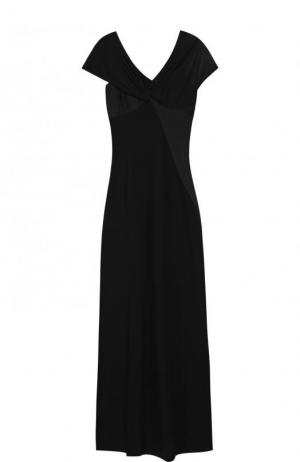 Приталенное платье-макси с высоким разрезом Diane Von Furstenberg. Цвет: черный