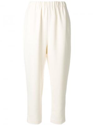 Укороченные брюки с эластичнойталией Enföld. Цвет: белый
