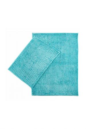 Комплект ковриков для ванной Giz Home. Цвет: голубой