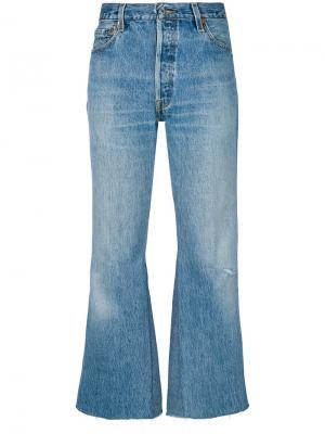 Укороченные расклешенные джинсы Lea Re/Done. Цвет: синий