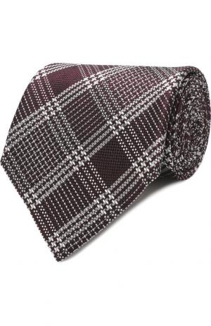 Шелковый галстук с узором Tom Ford. Цвет: бордовый