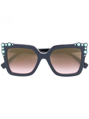 Солнцезащитные очки в квадратной оправе Fendi Eyewear. Цвет: чёрный