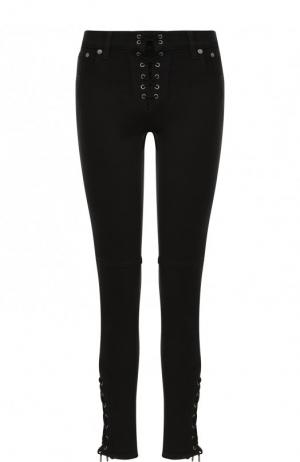 Однотонные джинсы со шнуровкой Polo Ralph Lauren. Цвет: черный