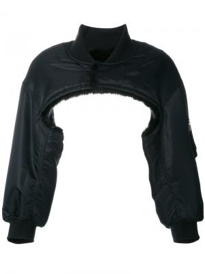 Укороченная дутая куртка-бомбер Comme Des Garçons Noir Kei Ninomiya. Цвет: чёрный