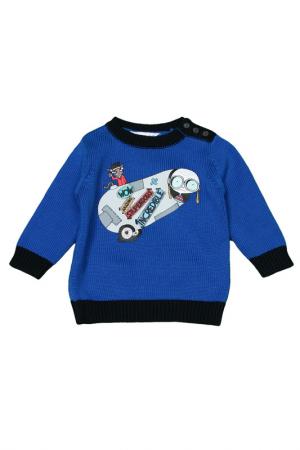 Пуловер LITTLE MARC JACOBS. Цвет: голубой