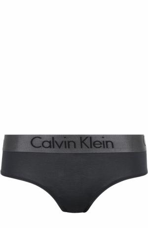 Однотонные трусы с логотипом бренда Calvin Klein Underwear. Цвет: темно-серый