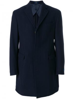 Классическое пальто Polo Ralph Lauren. Цвет: синий
