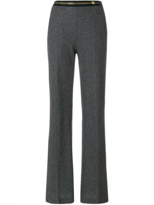 Расклешенные брюки Cavalli Class. Цвет: серый