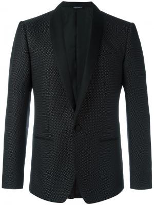 Пиджак в мелкую точку Dolce & Gabbana. Цвет: чёрный