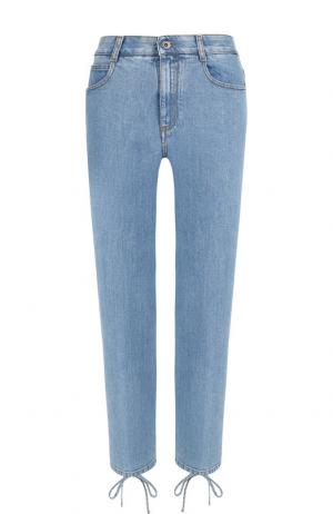 Укороченные джинсы со шнуровкой Stella McCartney. Цвет: голубой