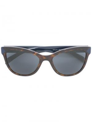 Солнцезащитные очки с оправой кошачий глаз Prada Eyewear. Цвет: коричневый