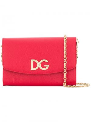 Сумка-кошелек через плечо Dolce & Gabbana. Цвет: красный