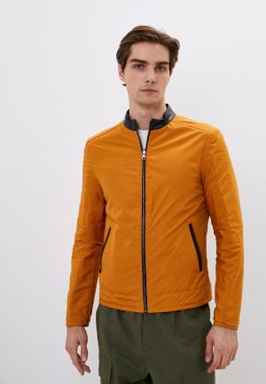 Куртка кожаная Giorgio Di Mare. Цвет: разноцветный