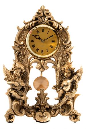Часы настольные Ангелочки Русские подарки. Цвет: бронзовый