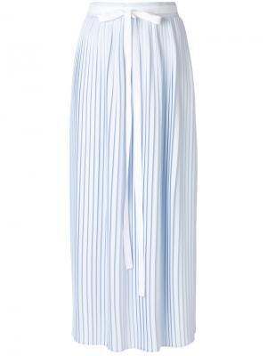 Плиссированная юбка-макси Mm6 Maison Margiela. Цвет: синий