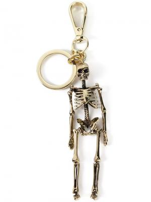 Брелок-скелет для ключей Alexander McQueen. Цвет: металлический